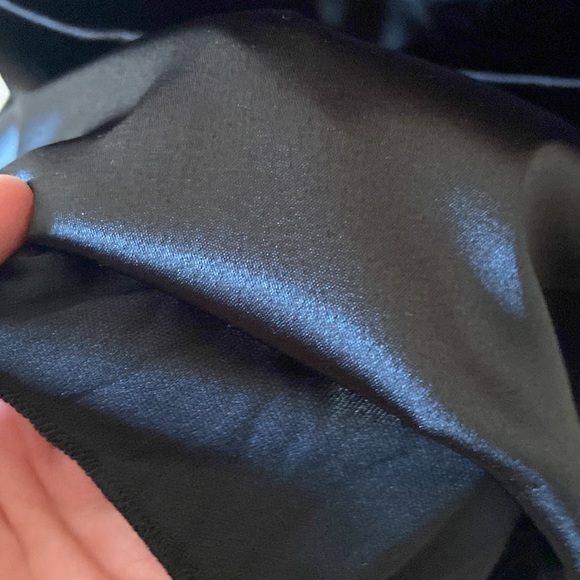 Bisou Bisou Two Tone Satin & Beaded Collar Body Con Dress - Picture 8 of 8